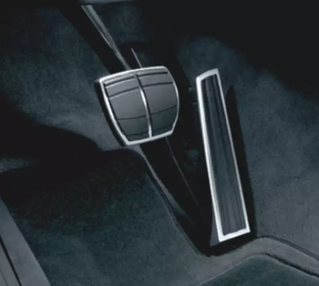 35000410100 - Interior: Stainless Steel Pedal Pads for BMW: 128i, 135i, 135is, 320i, 320i xDrive, 325Ci, 328d, 328d xDrive, 328i, 328i xDrive, 328xi, 330Ci, 330xi, 335d, 335i, 335i xDrive, 335is, 335xi, 340i, 340i xDrive, 525i, 525xi, 528i, 528i xDrive, 528xi, 530i, 530xi, 535i, 535xi, 550i, 650i, 750i, 750Li, 760i, 760Li, M5, X3, X5, X6, Z4 Image