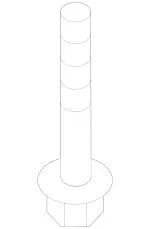 9902619 - Front Axle: Hex. Head Screw W Flange for Mercedes-Benz Image