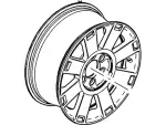 3W4Z1007GA - : Wheel, Alloy for Lincoln: LS Image