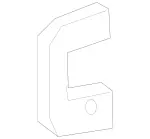 21072302247D43 - Body: Lock Inner Cover for Mercedes-Benz Image