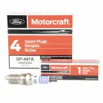 SP447A - Ignition: Spark Plug for Audi: A6 Quattro, A8 Quattro | Buick: Century, Electra, LeSabre, Riviera, Skylark, Somerset | Cadillac: Allante, DeVille, Eldorado, Seville | Chevrolet: Camaro, Cavalier, Corvette, S10, Vega | Ford: Aerostar, Crown Victoria, Escort, EXP, F-150, F-350, Fiesta, LTD, Mustang, Ranger, Taurus, Tempo, Thunderbird | GMC: Sonoma | Laforza: Laforza | Lincoln: Mark VIII, Town Car | Mercedes-Benz: 190E, 260E, 300CE, 300E, 300SEL, 300TE | Mercury: Capri, Cougar, Grand Marquis, LN7, Lynx, Marquis, Sable, Topaz | Merkur: XR4Ti | Oldsmobile: 98, Aurora, Calais, Cutlass Calais, Cutlass Ciera, Cutlass Cruiser, Delta 88, Toronado | Pontiac: Bonneville, Firebird, Grand Am, Sunfire | Shelby: Series 1 Image