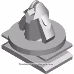 11602294 - : Rear Closure Center Applique Clip for GM Image