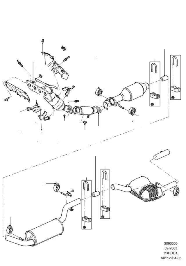 5S4Z9G444BA - Emission System: Rear Oxygen Sensor for Ford Image