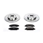 K2069 - : Z23 Daily Driver Carbon-Fiber Ceramic Brake Pad and Drilled &amp; Slotted Rotor Kit for PowerStop Image