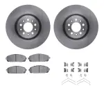 651242114 - : DFC Brake Rotor with 5000 Brake Pads and Hardware Kit for DYNAMIC FRICTION Image