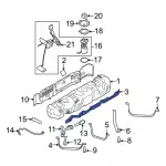 LK4Z9K037A - Fuel System: Fuel Tank Bracket for Ford: Transit-150, Transit-250, Transit-350, Transit-350 HD Image