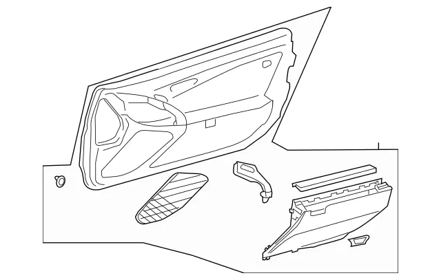 23072023639C78 - Body: Door Trim Panel for Mercedes-Benz Image