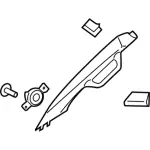 HC3Z2503599BB - Body: Windshield Pillar Trim for Ford: F-250 Super Duty, F-350 Super Duty, F-450 Super Duty Image