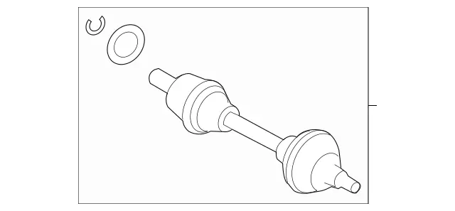 253330130064 - Front Axle: Drive Shaft for Mercedes-Benz Image