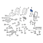 7L2Z78611A08AB - Body: Headrest for Ford: Explorer, Explorer Sport Trac | Mercury: Mountaineer Image