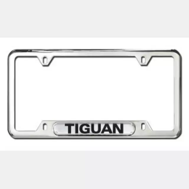 ZVW355026 - Exterior: License Plate Frame - Tiguan - Polished for Volkswagen: Tiguan Image