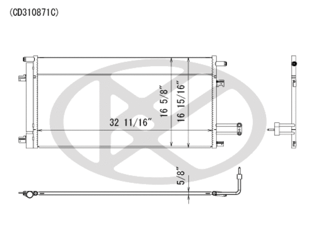 CD310871S - : Koyorad A/C Condenser for Koyo Image