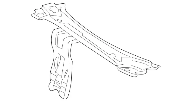 2036206672 - Cowl, Front Panel: Stiffener for Mercedes-Benz: C230, C240, C280, C32 AMG, C320, C350 Image image