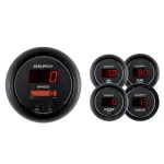 6300 - : GAUGE KIT, 5 PC., 3 3/8" &amp; 2 1/16", ELEC SPEEDO, DIGITAL, BLACK DIAL W/ RED LED for AutoMeter Image