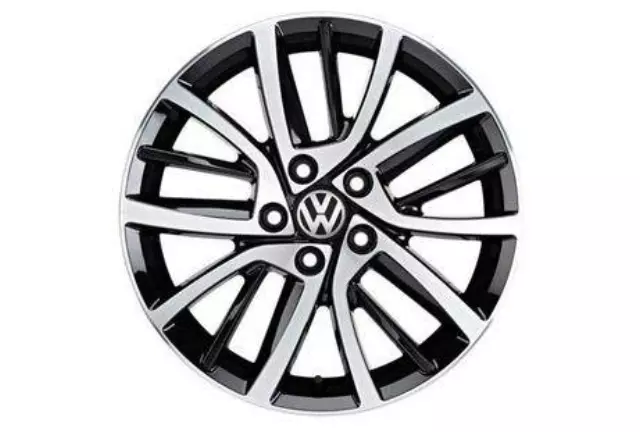 5G0071497FZZ - Wheels: 17 Inch Blade Wheel - Black And Silver for Volkswagen: Golf, Golf Alltrack, Golf SportWagen, GTI, Jetta Image