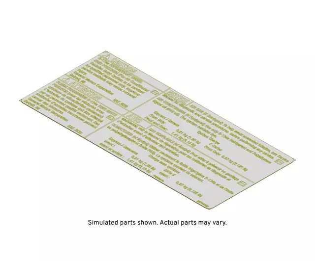 25744402 - Body: Caution Label for Chevrolet: Express 1500, Express 2500, Express 3500 | GMC: Savana 1500, Savana 2500, Savana 3500 Image