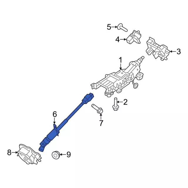 BE9Z3B676D - Steering: Lower Shaft for Ford Image