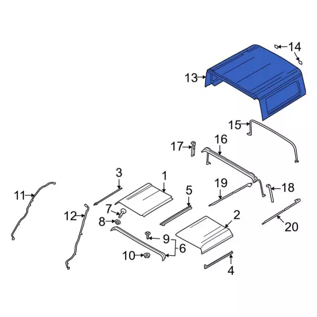 M2DZ98502G33CC - : Roof Panel for Ford Image