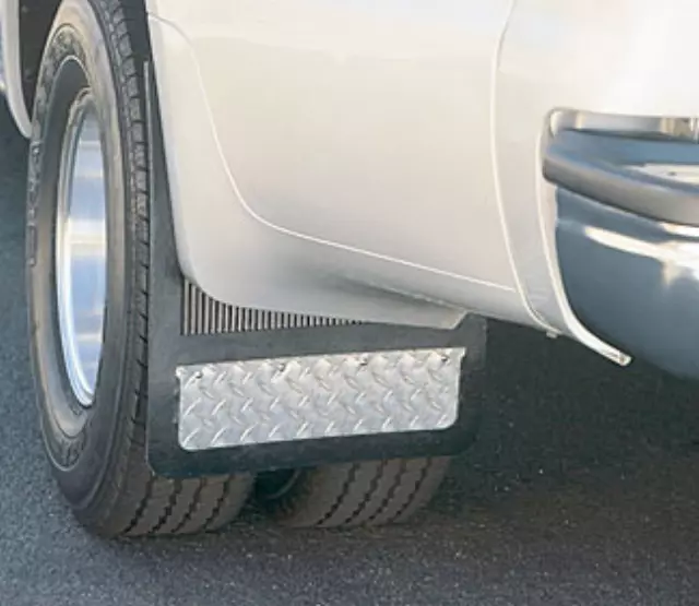 F81Z16A550JA - Exterior: Splash Guards, Flat, Rubber for Ford: E-350 Super Duty, E-450 Super Duty, F-250 Super Duty, F-350 Super Duty, F-450 Super Duty, F-550 Super Duty Image