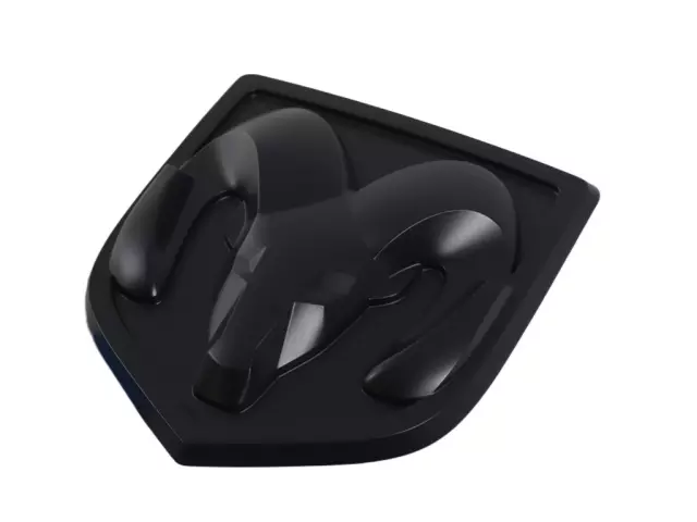 68218155AB - : 09-13 DODGE RAM LARGE RAM HEAD EMBLEM BADGE TAILGATE BLACK MOPAR GENUINE OEM for Ram: 1500, 1500 Classic, 2500, 3500 Image