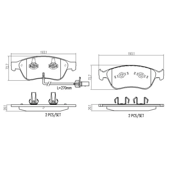 P85087N - Brake: PRIME Ceramic Brake Pad Set for Brembo Image