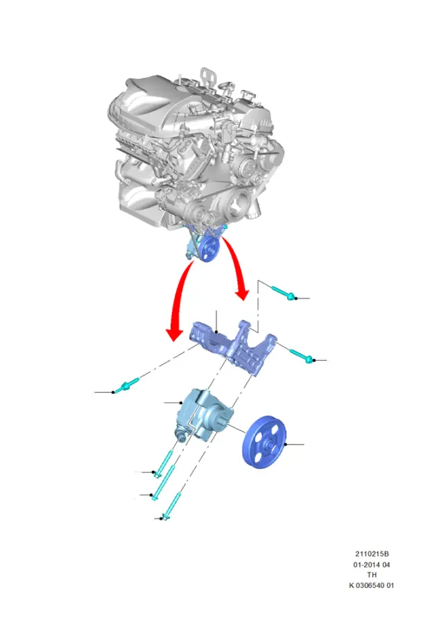 CK4Z3A674C - Steering: Power Steering Pump for Ford Image