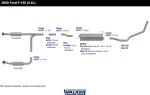 51031 - : Exhaust Pipe 2.5" Inlet (ID) 2.5" Outlet (OD) for Walker Exhaust Image