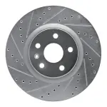 63146027L - : DFC Brake Rotor - Drilled and Slotted - Silver for DYNAMIC FRICTION Image