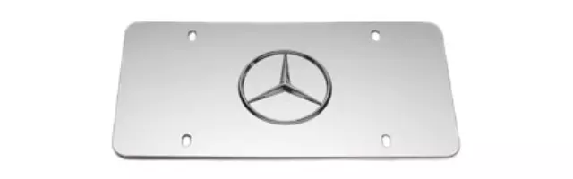 Q6880059 - Exterior: 2004-2014 Mercedes-Benz - License Plate, Marque With Star Logo for Mercedes-Benz: C230, C240, C250, C280, C300, C32 AMG, C320, C350, C55 AMG, C63 AMG, CLA250, CLA45 AMG, CLK320, CLK350, CLK500, CLK55 AMG, CLK550, CLK63 AMG, CLS550, CLS63 AMG, CLS63 AMG S, E250, E350, E400, E550, E63 AMG, E63 AMG S, GL320, GL350, GL450, GL550, GL63 AMG, GLK250, GLK350, ML320, ML350, ML450, ML500, ML550, ML63 AMG, R320, R350, R500, SL55 AMG, SL550, SL600, SL63 AMG, SL65 AMG, SLK250, SLK280, SLK300, SLK350, SLK55 AMG, SLR McLaren, SLS AMG Image