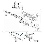 4L2Z3A719BA - Steering: Power Steering Pressure Hose for Ford: Explorer | Mercury: Mountaineer Image