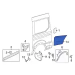 CK4Z6129397DB - Body: Side Molding for Ford: Transit-150, Transit-250, Transit-350, Transit-350 HD Image