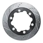 63163134L - : DFC Brake Rotor - Drilled and Slotted - Silver for DYNAMIC FRICTION Image