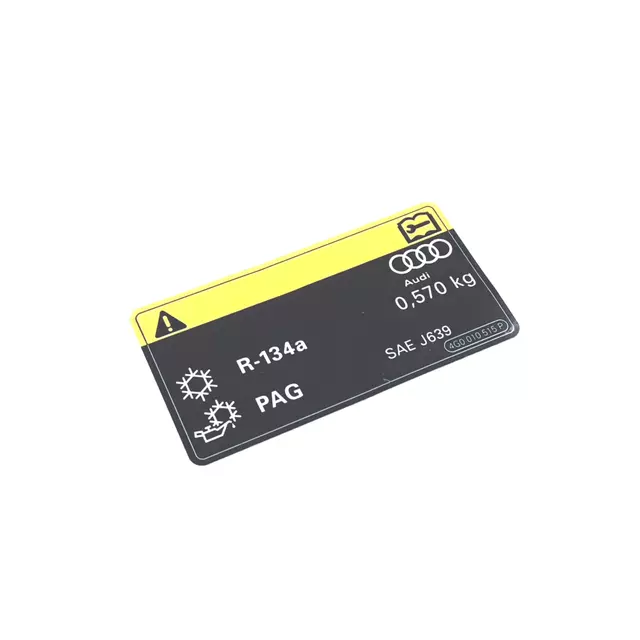 4G0010515P - : AC Label for Audi: A7 Quattro, RS7, S7 Image