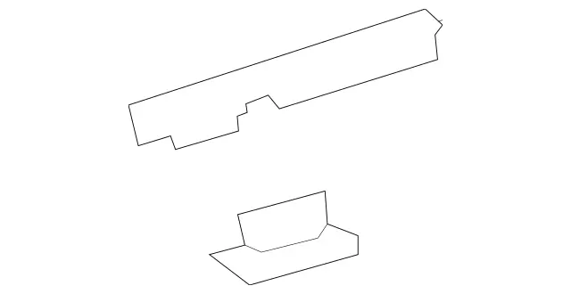 1667300324 - Rear Doors: Sealing Rail for Mercedes-Benz: GL350, GL450, GL550, GL63 AMG, GLS350d, GLS450, GLS550, GLS63 AMG Image image