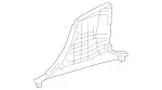 22269091047N48 - Body: Lower Center Pillar Trim for Mercedes-Benz Image