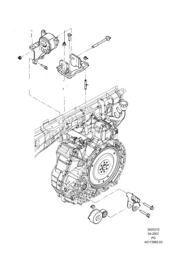 W709234S439 - Engine: Trans Mount Bolt for Ford Image