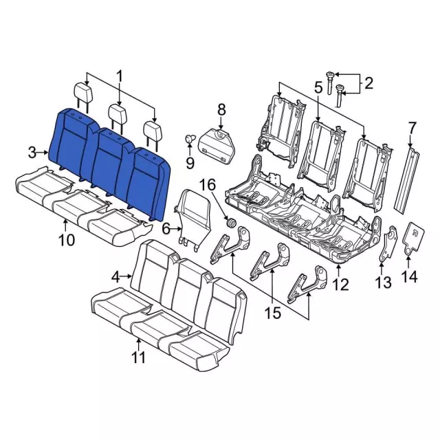 HK4Z9966600AU - Body: Seat Back Cover for Ford Image