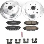 K6977 - : Z23 Daily Driver Carbon-Fiber Ceramic Brake Pad and Drilled &amp; Slotted Rotor Kit for PowerStop Image