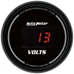 6393 - : GAUGE, VOLTMETER, 2 1/16", 18V, DIGITAL, BLACK DIAL W/ RED LED for AutoMeter Image