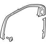 JL1Z7851753AA - : 2018-2024 Ford - Window Molding for Ford: Expedition | Lincoln: Navigator Image