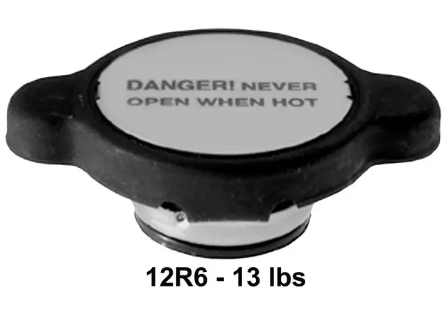 12R6 - Belts and Cooling: 13 P.S.I. Radiator Cap for Acura: Integra | Chevrolet: City Express, Nova, Sprint | Chrysler: Conquest, Sebring | Dodge: Avenger, Colt, Conquest, Raider, Ram 50, Stealth | Ford: Aspire, Escort, Festiva, Probe | Honda: Civic, CRX, Prelude | Hyundai: Accent, Elantra, Excel, Scoupe, Sonata, Tiburon | INFINITI: FX35, FX45, G20, G35, I30, I35, J30, M30, M35, M45, Q45, Q70, Q70L, QX4 | Kia: Rio, Rio5, Sephia, Spectra, Sportage | Lexus: LS400, LX450, SC400 | Mazda: 323, 626, 929, B2000, B2200, B2600, B3000, B4000, Miata, MPV, MX-3, MX-6, Protege, RX-7, RX-8 | Mercury: Tracer, Villager | Mitsubishi: 3000GT, Cordia, Diamante, Eclipse, Galant, Mighty Max, Mirage, Montero, Precis, Sigma, Starion, Tredia, Van | Nissan: 200SX, 240SX, 300ZX, 350Z, 370Z, Altima, Axxess, Cube, D21, Frontier, Juke, Maxima, Murano, NV200, NX, Pathfinder, Pickup, Pulsar NX, Quest, Rogue, Rogue Select, Sentra, Stanza, Van, Versa, Versa Note, Xterra | Subaru: Brat, DL, Forester, GL, GL-10, Impreza, Justy, Legacy, Loyale, RX, Standard, SVX, XT | Suzuki: Samurai, Sidekick, SJ410, Swift | Toyota: 4Runner, Avalon, Camry, Celica, Corolla, Cressida, Land Cruiser, MR2, Pickup, Previa, Starlet, Supra, T100, Tacoma, Tercel, Van Image