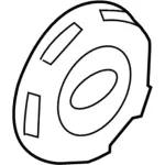 6L3Z1130BA - : OEM NEW 2006-2008 Ford F150 Lariat Extended Cab Crew Center Cap 6L3Z-1130-Ba for Ford: F-150 Image