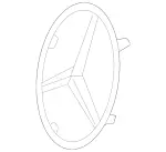 2518880086 - Attachment Parts: Mercedes Star for Mercedes-Benz: CL550, CL600, CL63 AMG, CL65 AMG, GL320, GL550, ML320, ML350, ML450, ML500, ML550, ML63 AMG, R320, R350, R500, SL500, SL55 AMG, SL550, SL600, SL63 AMG, SL65 AMG Image