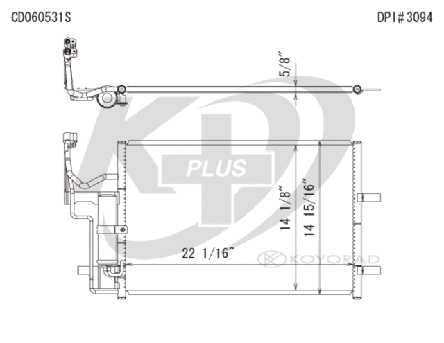 CD060531S - : Koyorad A/C Condenser for Koyo Image