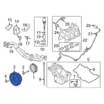 ML3Z6312A - Engine: Engine Crankshaft Pulley for Ford: Bronco, Edge, F-150, Fusion | Lincoln: Continental, MKX, MKZ, Nautilus Image