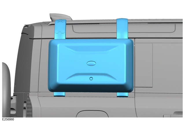 VPLEP0511 - Hauling: Gloss Black Exterior Side-Mounted Gear for Land Rover: Defender 110, Defender 90 Image