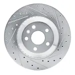 63111035R - : DFC Brake Rotor - Drilled and Slotted - Silver for DYNAMIC FRICTION Image