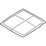 JT4Z58500A18A - : Sunroof Glass for Ford: Edge Image