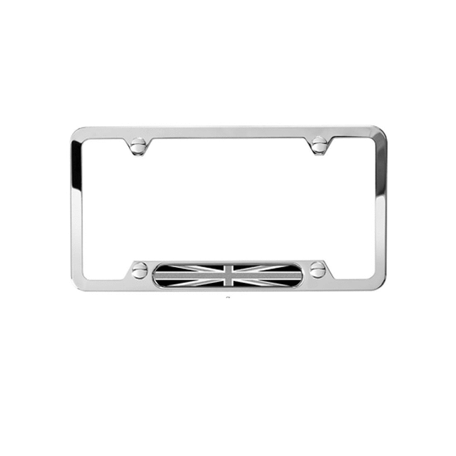51805A5CFB5 - Exterior: License Plate Frame - Black Jack - Polished for Mini Image