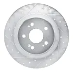 63158038L - : DFC Brake Rotor - Drilled and Slotted - Silver for DYNAMIC FRICTION Image